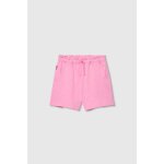 Short jersey flamm� pour fille rose