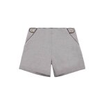 Short laine poupette gris souris