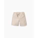 Short midi cargo en coton avec cordon de serrage beige clair