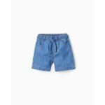 Short midi en jean � enfiler bleu