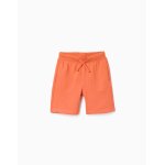 Short en molleton avec cordon de serrage et poches lat�rales orange sombre