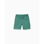 Short en molleton avec cordon de serrage et poches lat�rales vert fonc�