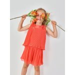 Short en mousseline fille rouge