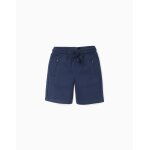 Short avec poches � fermeture �clair bleu fonc�