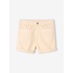 Short � poches plaqu�es fille vanille
