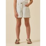Short ray� rayure bleu / ecru