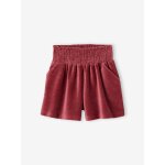 Short smock en velours fille prune