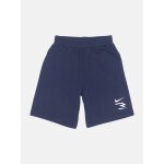 Short taille lastique bleu fonc