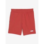 Short taille lastique rouge