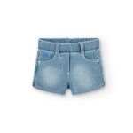 Short uni avec taille Élastique bleu Short uni avec taille Élastique bleu