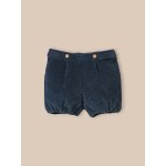 Short en velours bleu ombre