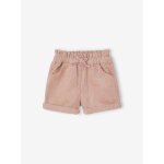 Short en velours côtelé bébé fille rose poudré Short en velours côtelé bébé fille rose poudré