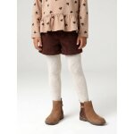 Short en velours forme paperbag fille chocolat