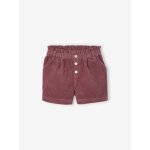 Short en velours forme paperbag fille mauve Short en velours forme paperbag fille mauve