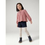 Short en velours poches coeur fille facile � enfiler marine