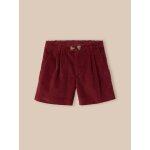 Short velours taille haute framboise