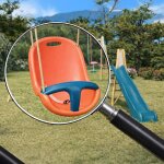 Si�ge b�b� pour portique 1, 9 m - 2, 5 m bleu / corail