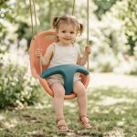 Si�ge b�b� pour portique balan�oire 1, 9 m - 2, 5 m pour enfants bleu / corail