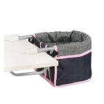 Sige de table de poupe gris et noir