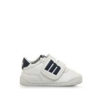 Sneakers filles synthtique fermeture adhsive barefoot blanc - bleu