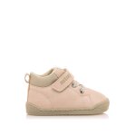 Sneakers filles synthtique lacets - fermeture adhsive barefoot pink