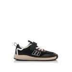 Sneakers gar�on synth�tique lacets barefoot noir - gris