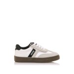 Sneakers gar�on synth�tique lacets blanc noir