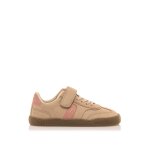 Sneakers garon synthtique lacets - fermeture adhsive barefoot beige