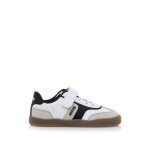 Sneakers garon synthtique lacets - fermeture adhsive barefoot blanc - noir