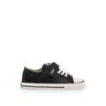 Sneakers gar�on synth�tique lacets - fermeture adh�sive barefoot noir classique