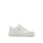 Sneakers gar�on synth�tique lacets - fermeture adh�sive barefoot white