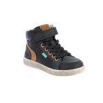 Sneakers hautes enfant lolastic noir camel marine