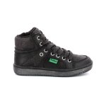 Sneakers hautes enfant lowell noir brillant