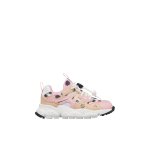 Sneakers en simili cuir et tissu technique yamano 3 junior. rose poudr� - noir