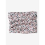 Snood fille imprim fleuri et doubl polaire rose imprim