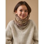Snood jacquard enfant taupe