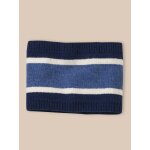 Snood ray en laine bleu moyen uni