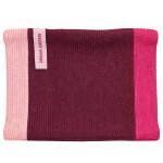 Snood tricolore marron dream team enfant fuchsia
