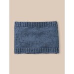 Snood tube laine garon bleu grise