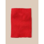 Snood tube en c�tes laine m�rinos enfant rouge