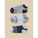 Socquettes sport par lot de 3 gar�on gris moyen bicolor / m