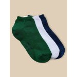 Socquettes unies par lot de 3 gar�on vert anglais