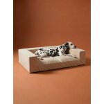 Sofa xl chien velours c�tel� �cru