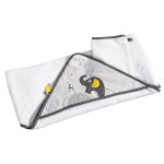 Sortie de bain et son gant en coton - babyfan blanc