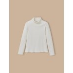 Sous - pull col montant fille - coton biologique ecru