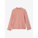 Sous - pull fille col chemin�e vieux rose
