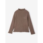 Sous - pull fille tricot taupe