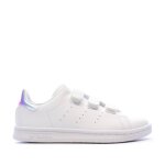 Stan smith baskets � scratch enfant blanc