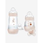 Starter kit naissance 2 biberons + sucette sable