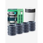 Starter pack poubelle � couches twist & click + 12 recharges blanc